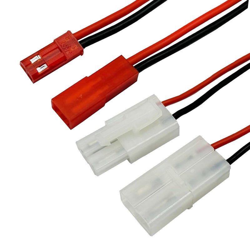 FLY RC 2pairs Compatible with Tamiya to JST Male Female Adapter with 10cm 4in 20awg Wire for RC FPV ESC Speed Controller Lipo Battery Charging - Image 5
